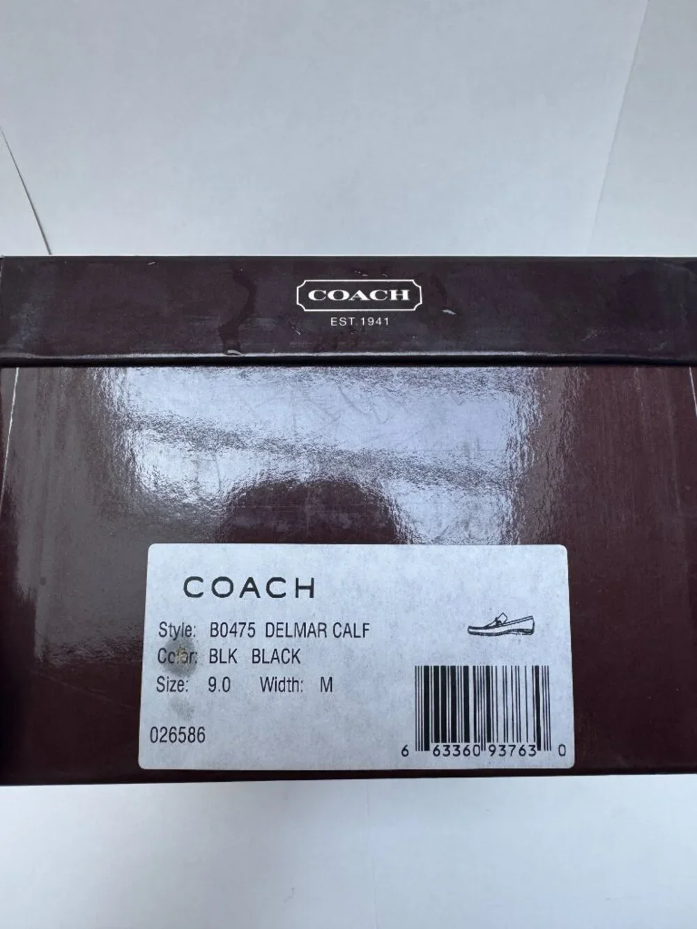 Vintage Coach Jerry Moc-Toe Men's Loafer Dark Brown Del Mar Calfskin Leather